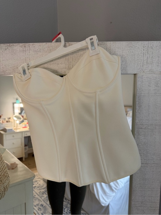 Zara Tops - Zara Cream Bustier Corset Top